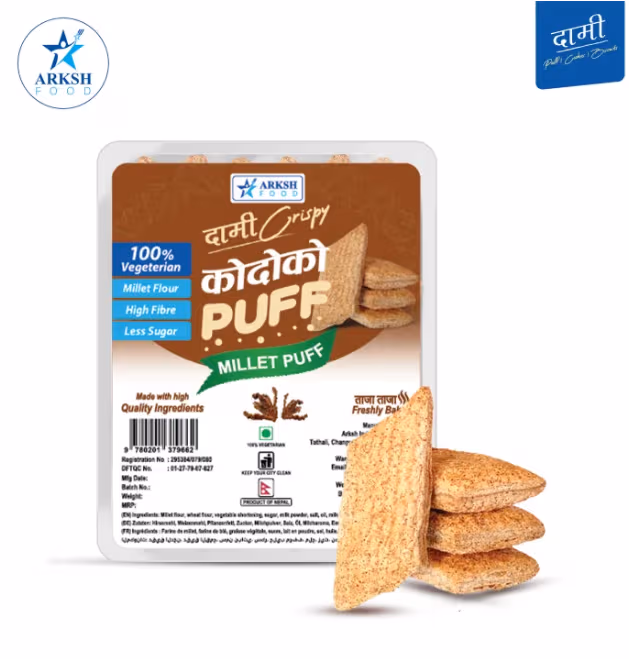 Arksh Food Dami Kodo Puff- 150gm